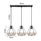 Vintage Hemp Rope Pendant Light Industrial Chandelier Loft Decor Lampshade