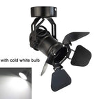 Industrial Ceiling Spotlight Lamp with Foldable Flippers for Hallway Art Light