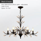 Crystal Chandelier: Modern LED Pendant Lamp for Living, Dining, Bedroom, Kitchen. Vintage American Style.