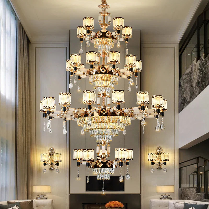 Luxury Crystal Chandelier Dining Living Room Bedroom Pendant Lamp