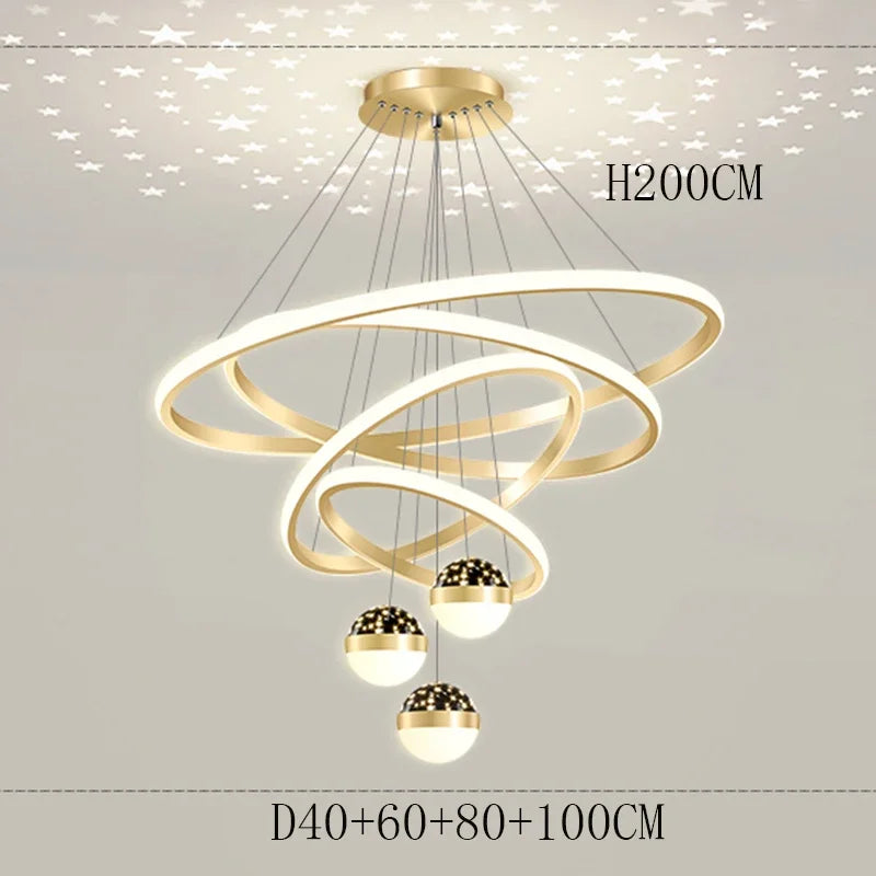 Nordic Dining Pendant Lamp for Living Room Ceiling Chandelier Lighting