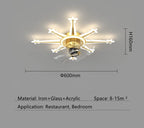 2023 Modern Chandelier Ceiling Fan Lights for Living Room Bedroom Upscale Decor