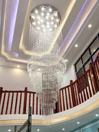 Crystal Chandelier: Modern Nordic LED Pendant Light for Kitchen Living Room Staircase