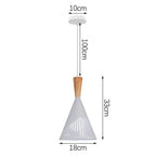 White Industrial LED E27 Pendant Light for Modern Home Kitchen Decor