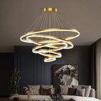 Nordic Circular Chandelier Hanging Pendant Light for Living Room and Dining Room