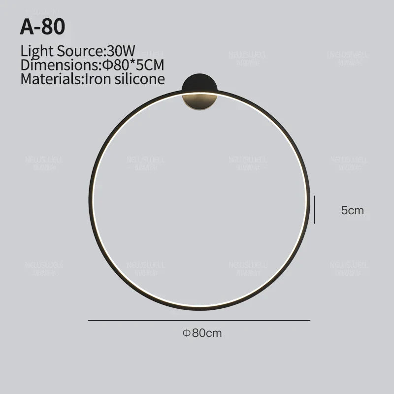 Round LED Wall Lamps for Bedroom & Living Room Decor