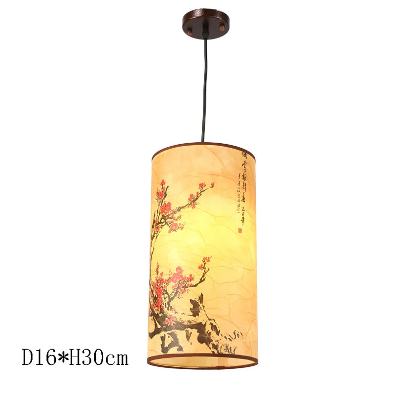 Antique Wood Pendant Lights for Dining Room, LED Living Room Decor Lighting Fixtures