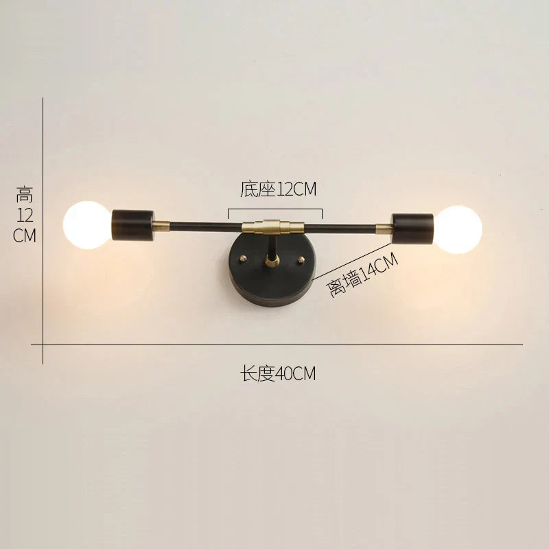 Nordic Gold Copper Wall Sconce for Modern Home Decor - Industrial Luminaire