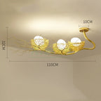 Bird's Nest Glass LED Ceiling Lamp for Modern Nordic Living Room Decor