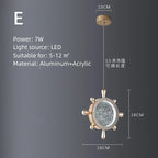 Rotatable LED Pendant Lamp for Modern Indoor Living Room Art Decor Lighting