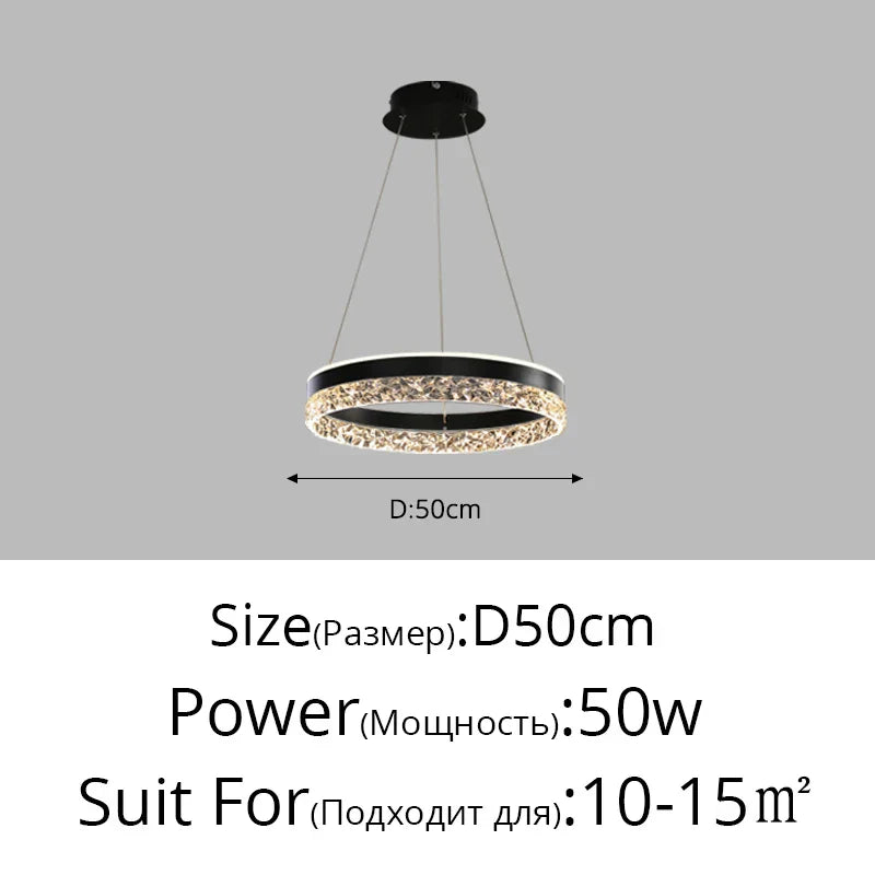 LED Chandelier Pendant Light with Remote Control for Home Decor