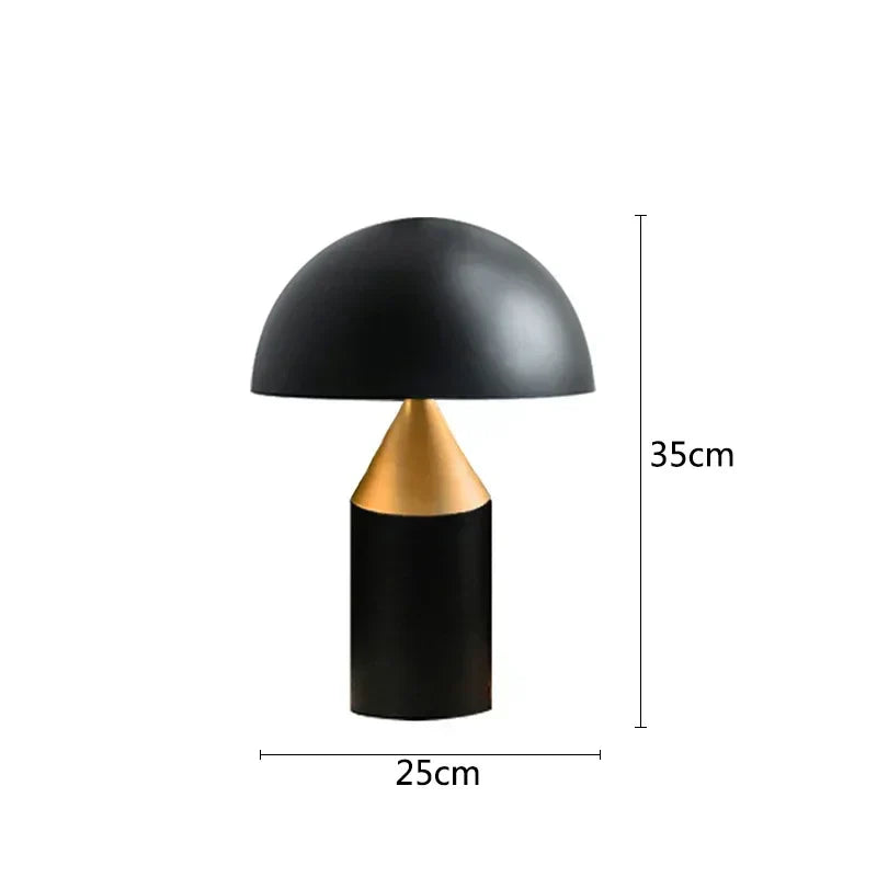 Iron Mushroom Table Lamp: Minimalist Nordic Design for Home Decor & Lighting