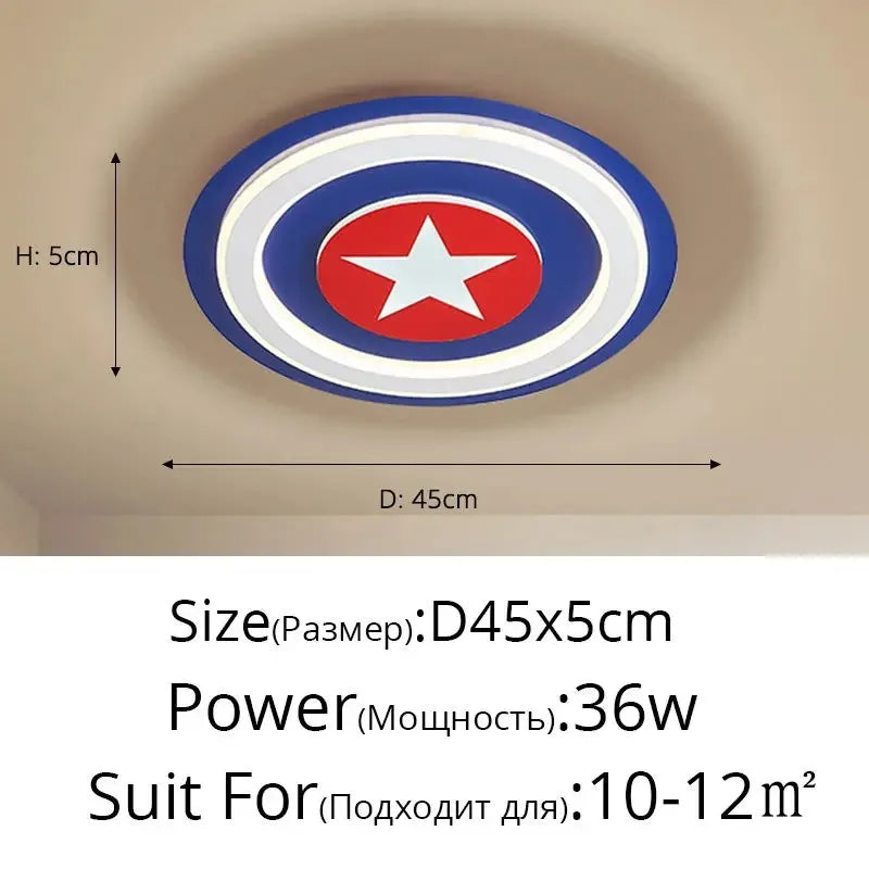 Kids LED Cartoon Ceiling Light | Boys Girls Bedroom Decor Lamps