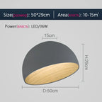 Wood Grain Ceiling Light - Designer Fixture for Study Room