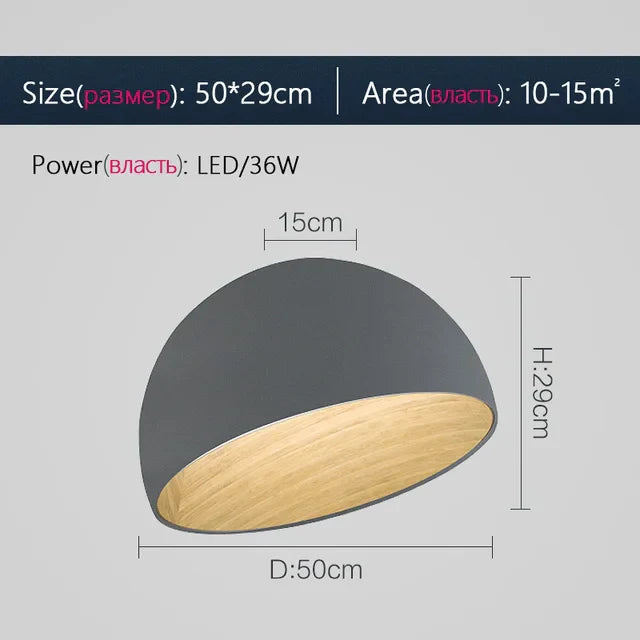 Wood Grain Ceiling Light - Designer Fixture for Study Room