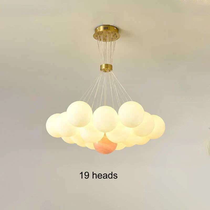 Moon Lampshade Chandelier: 3D Printed LED Hanging Light for Home Decor