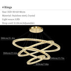 Crystal Ceiling Pendant Light Chandelier Modern Living Room Bedroom Decor
