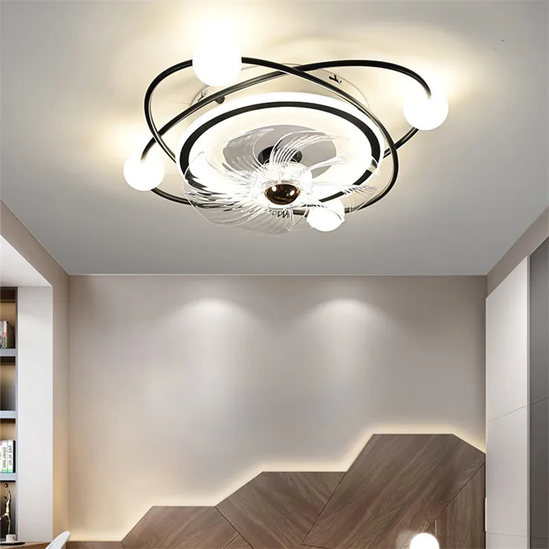 Nordic Ceiling Fan Light with Remote Control - 6 Fan Speeds