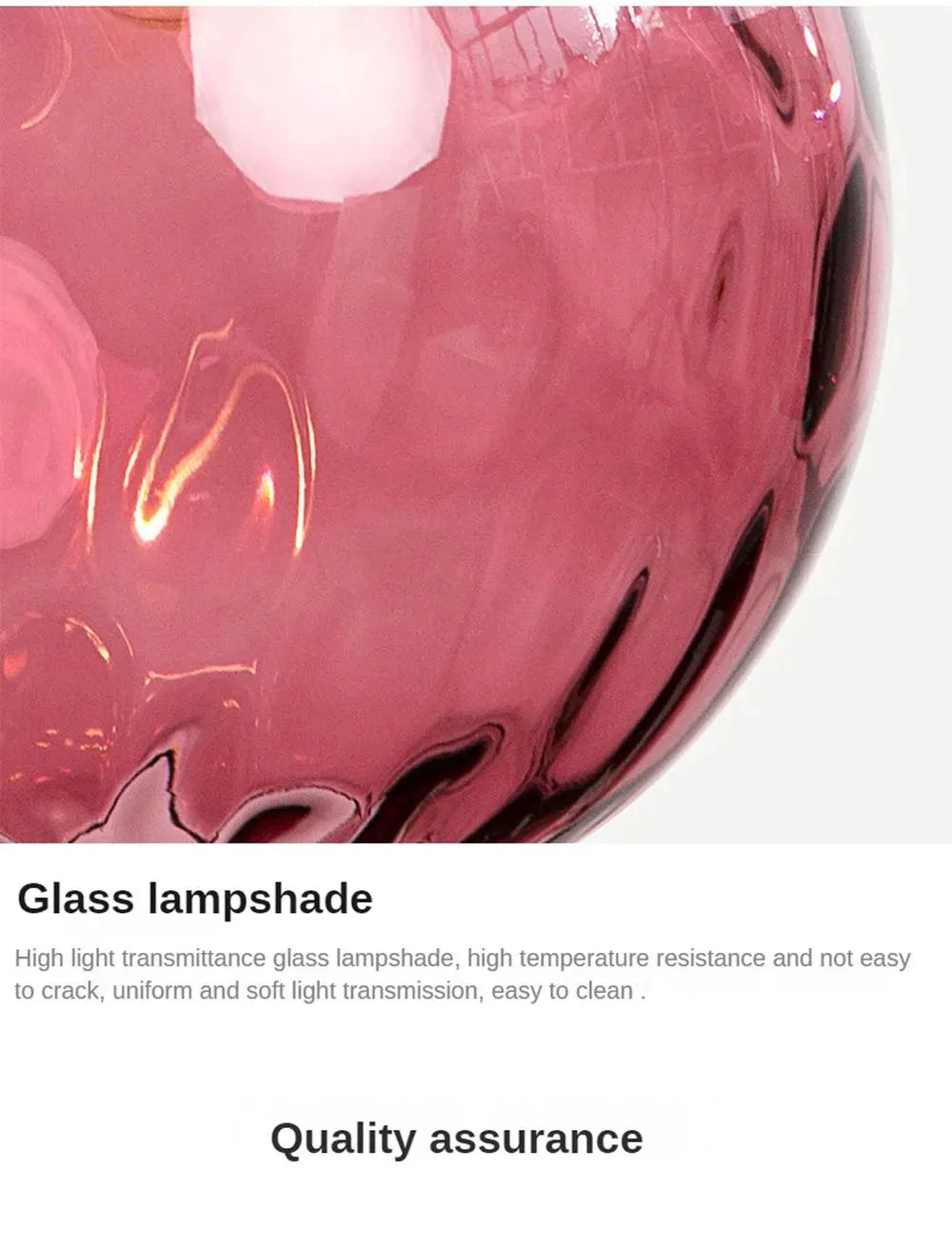 Water Grain Glass Pendant Light for Kitchen Bar Dining Room