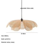 Rattan Chandelier Handmade Wabi Sabi Pendant Lights Fixtures Loft Living Room Decor