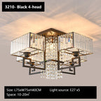 Crystal Rectangular Ceiling Light for Living Room, Bedroom, and Dining Room