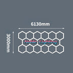 Hexagon Ceiling Light 6500K for Car Wash Beauty Garage Wall with Honeycomb Design