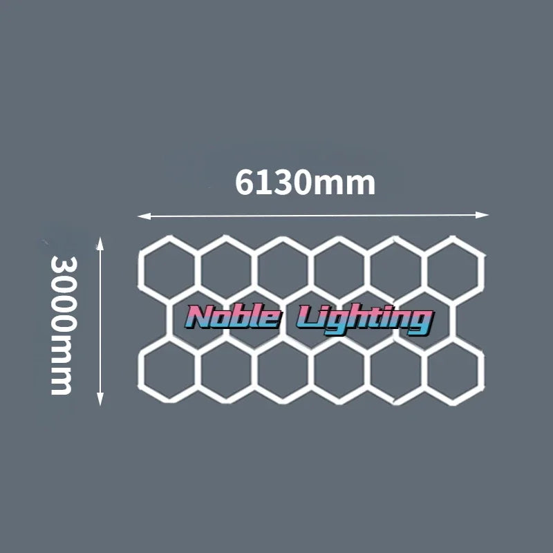 Honeycomb LED Ceiling Light for Car Showroom and Workshop