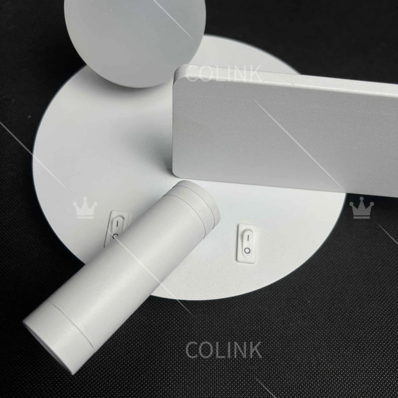 Modern LED Reading Wall Lamp with USB Charging, Nordic Sconce Light for Hotel Bedroom