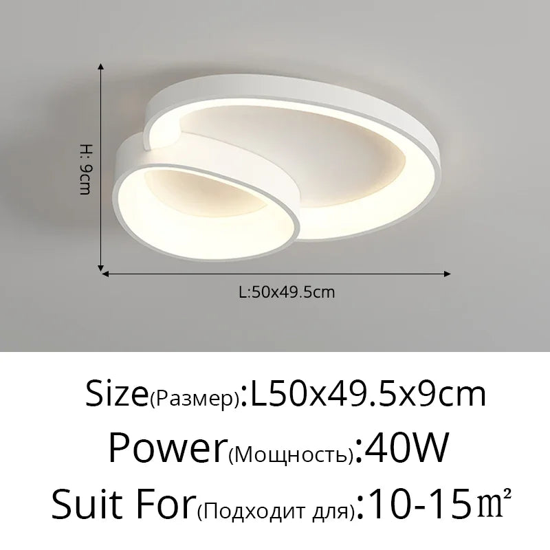 LED Ceiling Chandelier Lights with Remote Control for Living Room, Bedroom, Dining Room