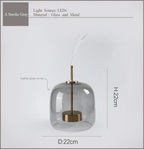 Nordic Glass Chandelier LED Bedroom Lamp - Contemporary Design for Interior Lighting
