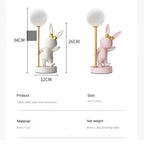 Nordic Rabbit Table Lamp: Luxury Bunny Night Light for Bedroom, Wedding & Birthday Gift