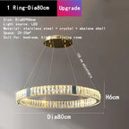 Crystal LED Chandelier for Kitchen Dining Room Duplex Villa Lighting Fixtures