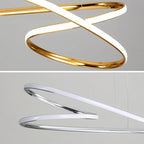 Modern Gold/Chrome LED Chandelier for Dining/Bedroom, Length 800/1000mm