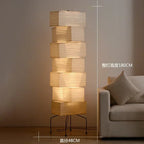 Rice Paper Floor Lamp Tripod Stand Ambient Light Living Room Decor