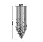 Crystal Chandelier: Modern Staircase LED Lighting for Hallway & Lobby