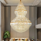 Crystal Hollow Chandelier for Luxury Living Room and Stair Lamps