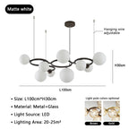 Nordic Glass Chandelier Luxury Pendant Lamps for Living Dining Bedroom