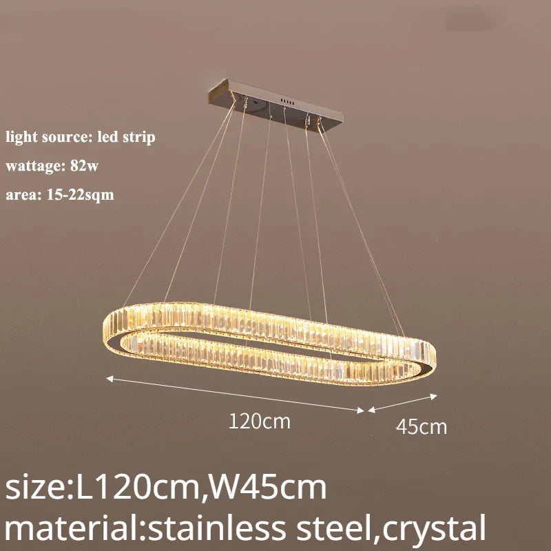 Crystal LED Chandelier: Modern Luxury Lighting for Living & Dining Room