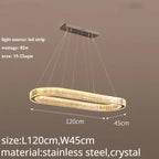 Crystal LED Chandelier: Modern Luxury Lighting for Living & Dining Room