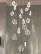 Crystal Chandelier Pendant Light for Luxury Staircase