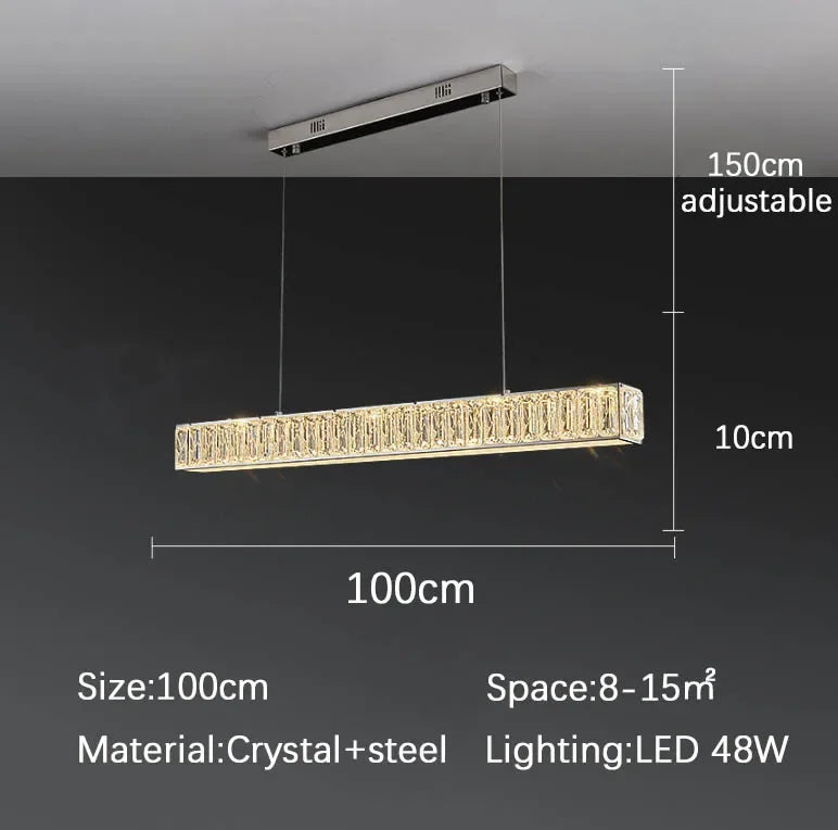 Crystal Chandelier LED Golden Modern Luxury Ceiling Home Interior Shop