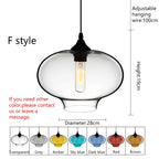 Glass Pendant Chandelier E27 Ceiling Light for Living Dining Kitchen Bedroom