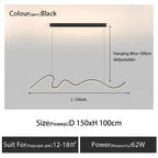 Modern Line Chandelier Pendant Light for Dining Kitchen Bar Décor