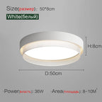 Round Room Lamp Master Bedroom Second Bedroom Modern Study Ceiling Lamp