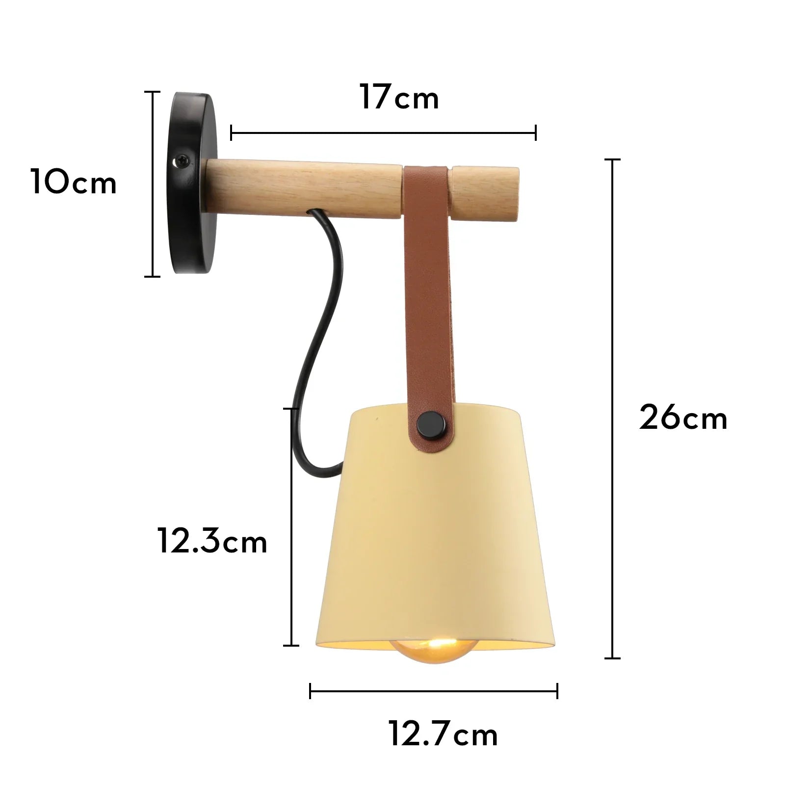 Wood Wall Sconce LED Light Modern Nordic Style Bedroom Home Decor Lighting