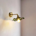 Nordic Glass Wall Lamp Rotatable Brass Bedside Sconce Light Fixture by Afralia™