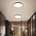 Wood LED Ceiling Lamp: Modern Nordic Round Light Fixture for Living Room & Bedroom
