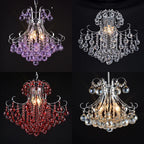 Modern Crystal Chandelier | Colourful Indoor Living Room Light Fixture