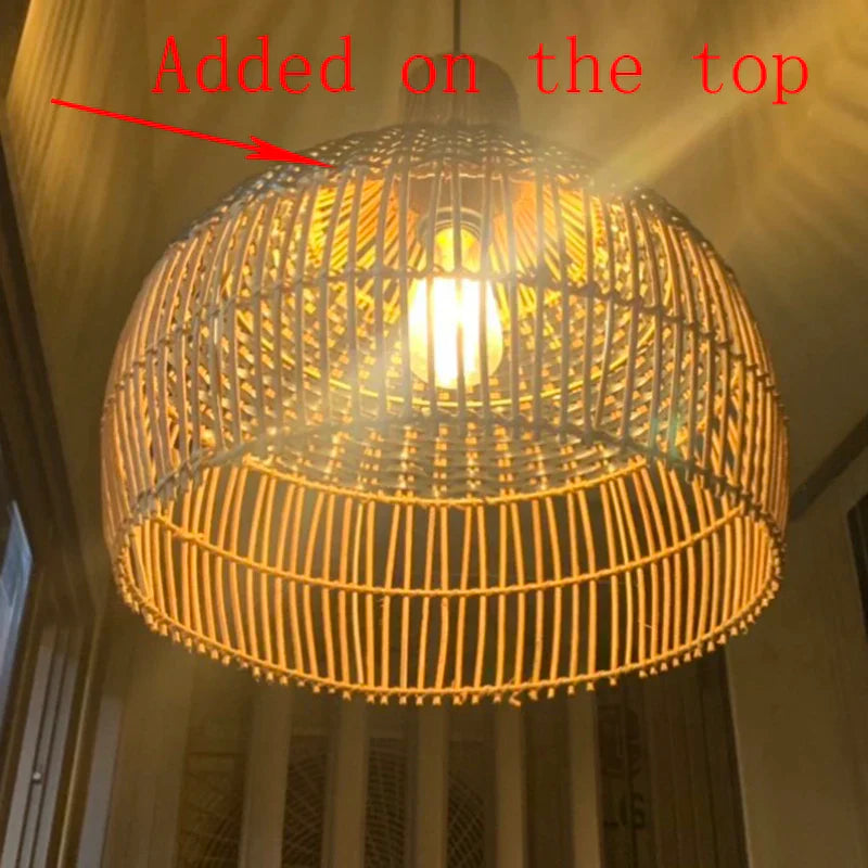 Rattan Weave Chandelier | Handmade Nordic Pastoral Style LED Decor Light