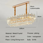 Crystal Pendant Chandelier: Elegant LED Lighting for Home Decor